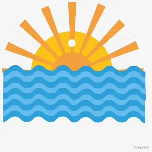 标签:插画海上日出插画海上日出蓝色海洋日出日出插画彩色插画手绘