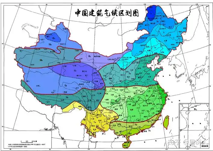 中国建筑气候区划图