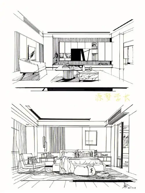 室内手绘写生练习