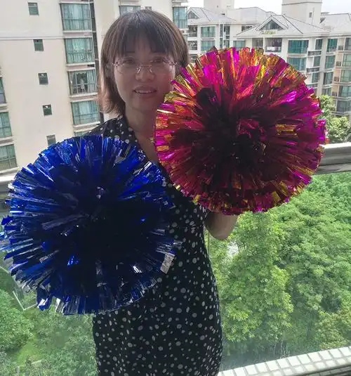 啦啦操花球啦啦队拉拉队手花广场舞啦啦球运动会道具彩球手摇花