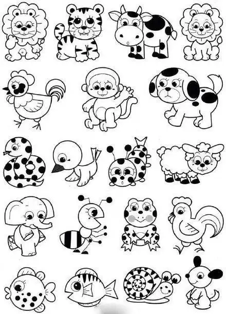 简单又可爱的小动物简笔画合集,存住了可以教小朋友