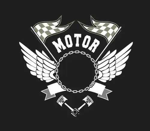 创意矢量汽车工厂的标志设计