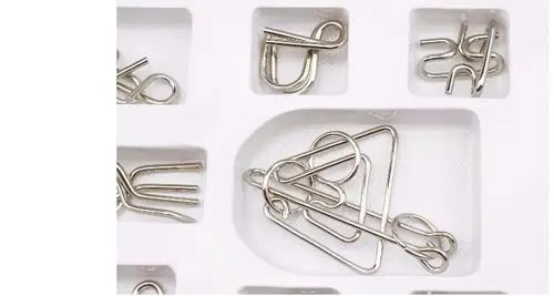 大号加粗益智玩具智力铁环九连环套装孔明锁二十四件套生日礼品