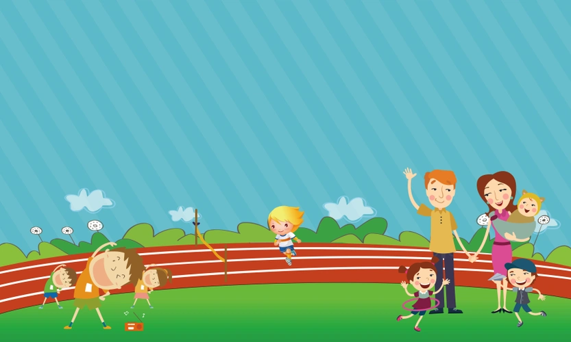 亲子运动会海报背景素材