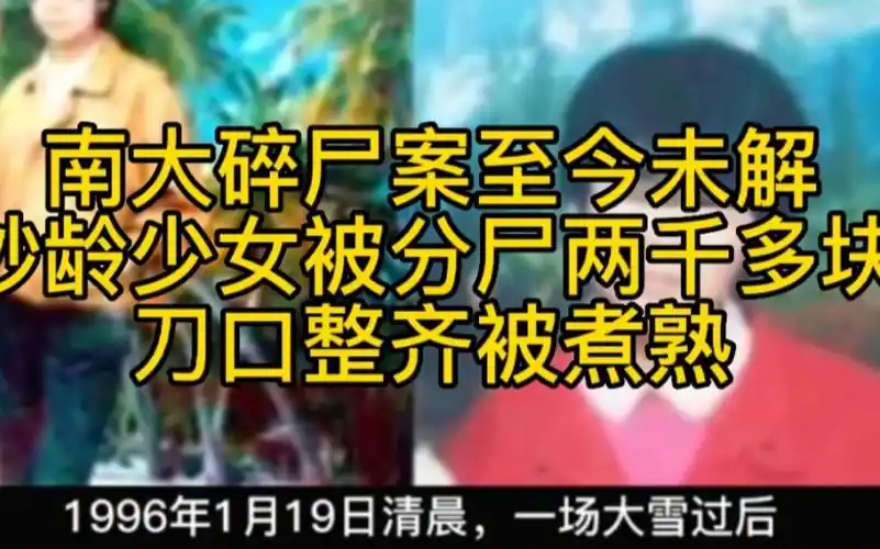 南大碎尸案至今未解,妙龄少女被分尸两千多块,刀口整齐被煮熟-影视综