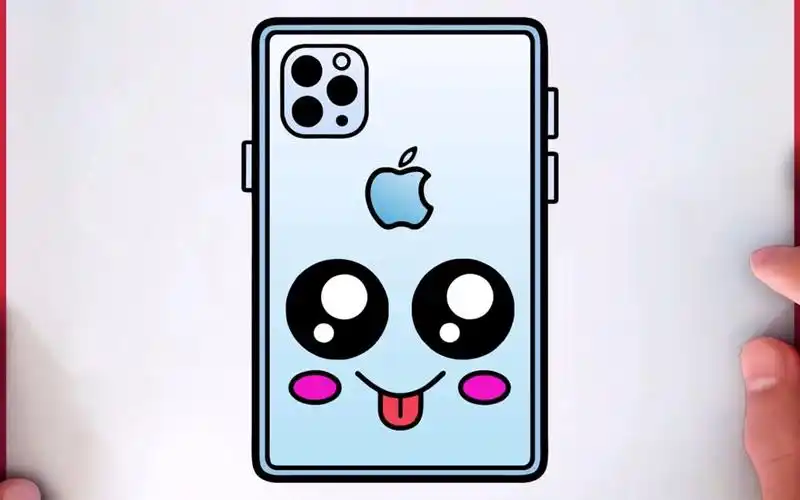 【简笔画】教你画可爱的苹果手机95~超级简单的绘画,一看就会!