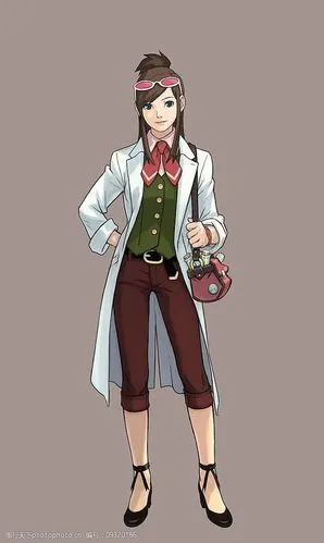 设计图库 动漫卡通 动漫人物 关键词:逆转裁判 女主角 设计原图 设计