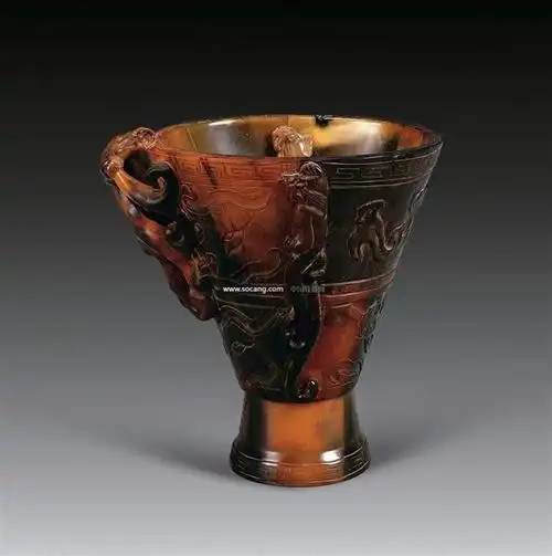犀角螭龙杯