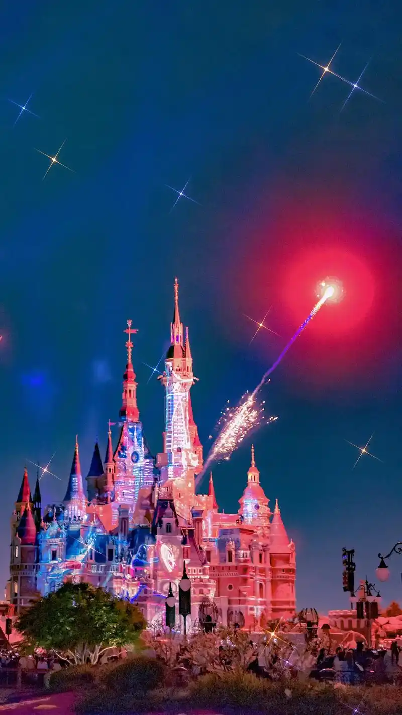 夏天最浪漫的地方应该在迪士尼#迪士尼城堡 #壁纸 #摄影 - 抖音