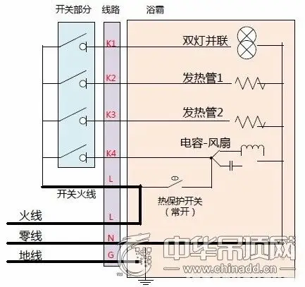 浴霸安装时如何接线? 浴霸接线详细图解