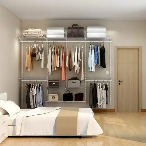 2.8m宽美美达斯开放式衣帽间置物架整体衣橱卧室衣柜定制走入式衣柜