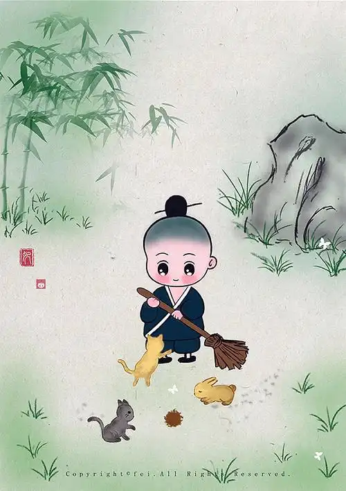 原创插画·了尘小道士