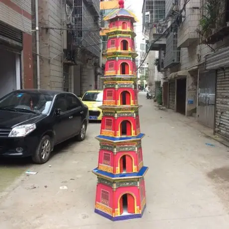 仙乐殡葬用品_三层瓦楞纸七层聚宝塔_元宝塔_纸扎纸活_祭祀白事