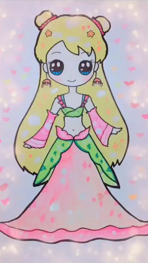 美丽仙女简笔画,第一个超级好看!