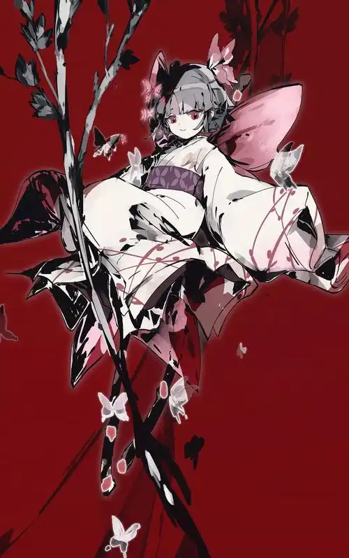 超可爱的小红蝶呀