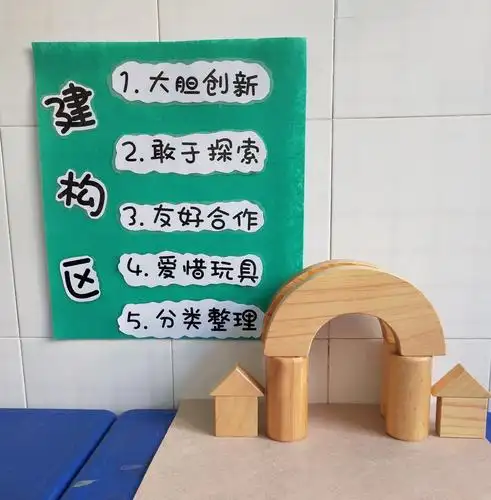 目的:建构区目的是锻炼宝贝们的动手能力,开发他们的想象力和创造力