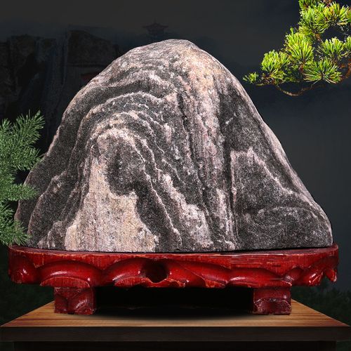 纯天然泰山石客厅原石真正泰山石敢当室内靠山办公室客厅石头摆件