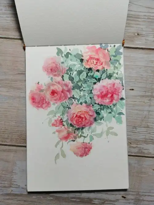 水彩  #水彩玫瑰  #水彩画  #寻找小红书绘画大神  #水彩画教程