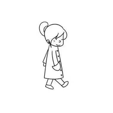 女孩怎么画走路人物简笔画火柴人人物走路卡通小女孩简笔画走路人物简
