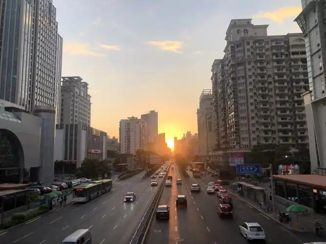 厦门湖滨南路-夕阳美景