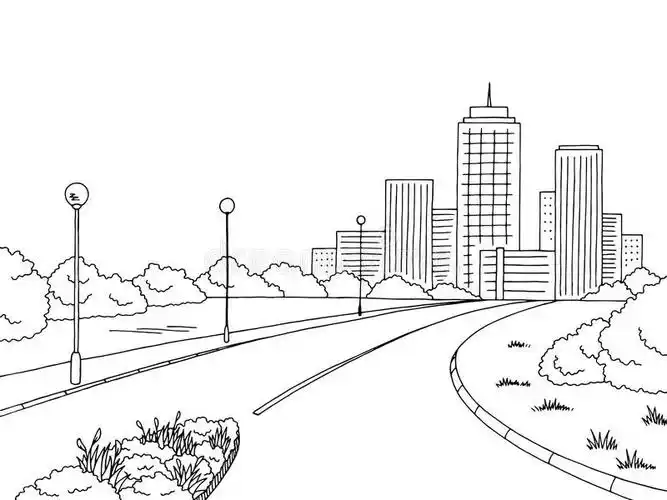 马路图片简笔画 扶老人过马路图片简笔画