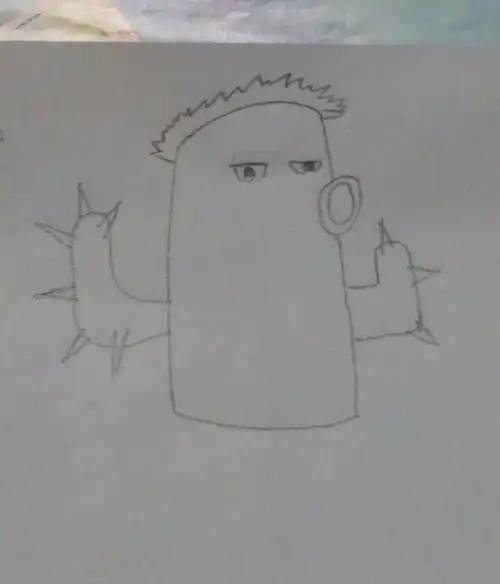 大战僵尸仙人掌简笔画