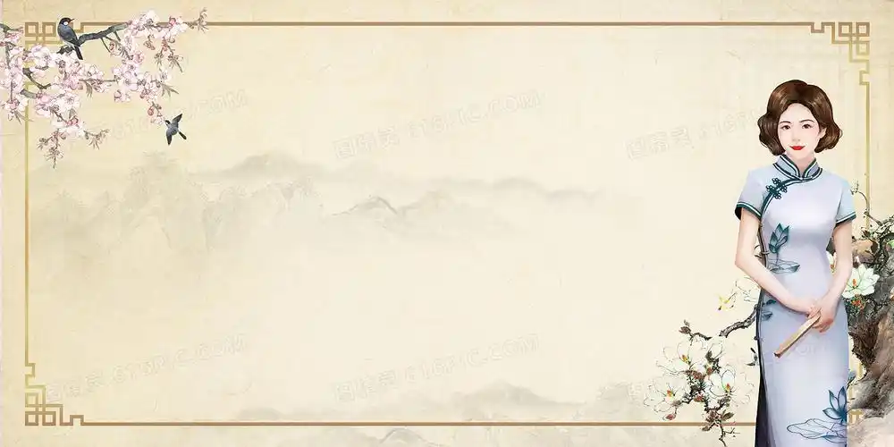 760jpgpsd古风民国美女国货美妆背景1920 × 760jpgpsd复古民国