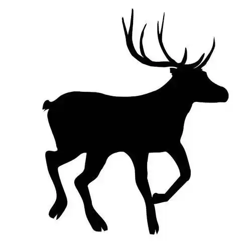 黑色,鹿,剪影,矢量_高清图片_全景视觉