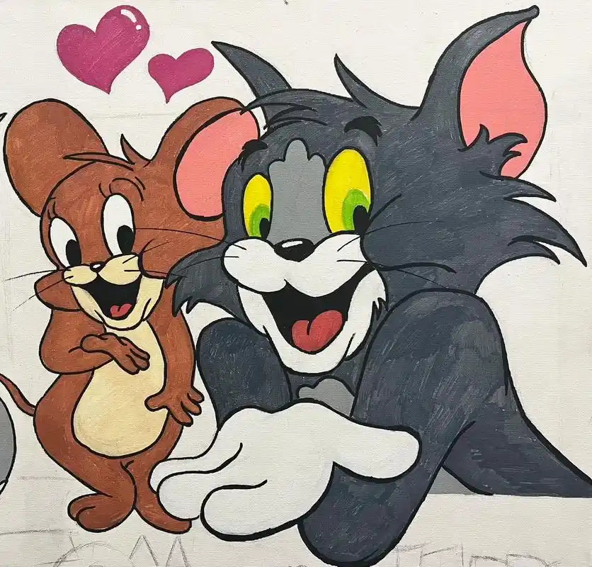 猫和老鼠手绘.和弟弟小时候看了无数遍的童年记忆  我最爱的猫 - 抖音