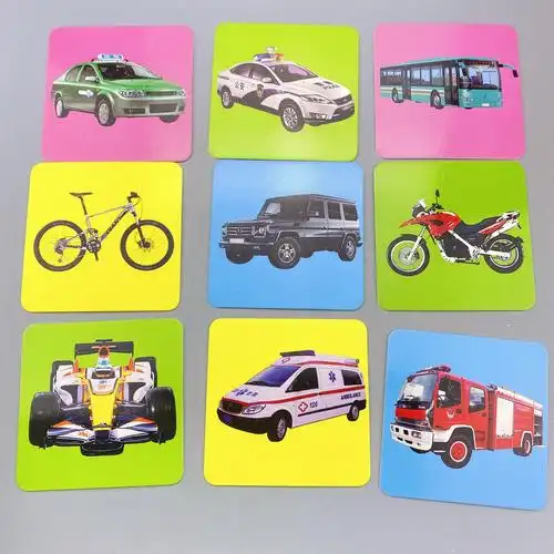 汽车卡片儿童早教幼儿教书益智男孩书本婴儿启蒙认知书