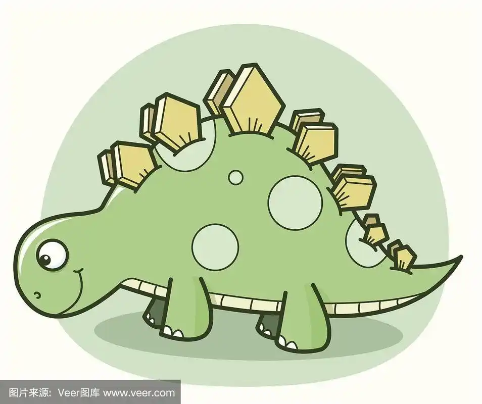 卡通,恐龙,剑龙,绘画插图,符号