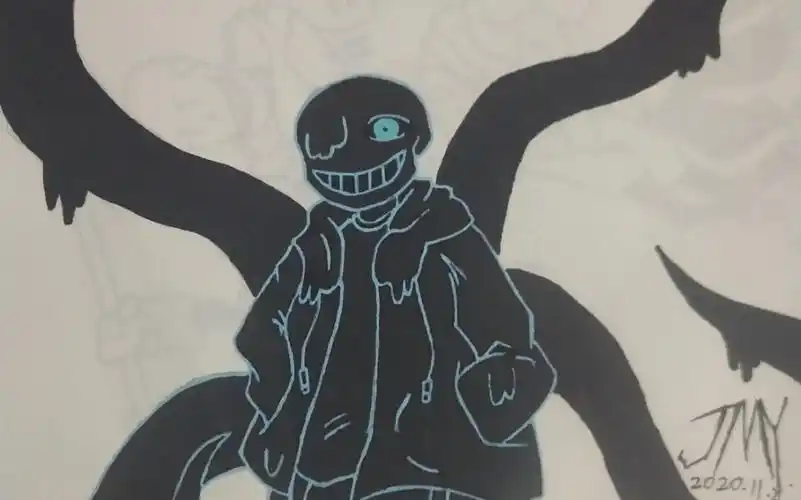手绘nightmare梦魇sans新人绘画勿喷谢谢各位awa