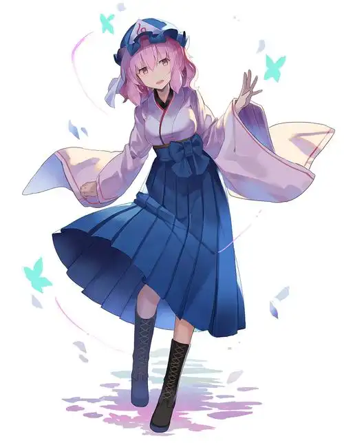 袴幽々子-东方project西行寺幽幽子-触站