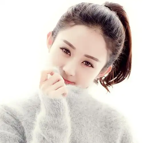 赵丽颖高马尾图片_好看的女生头像图片_扣扣居