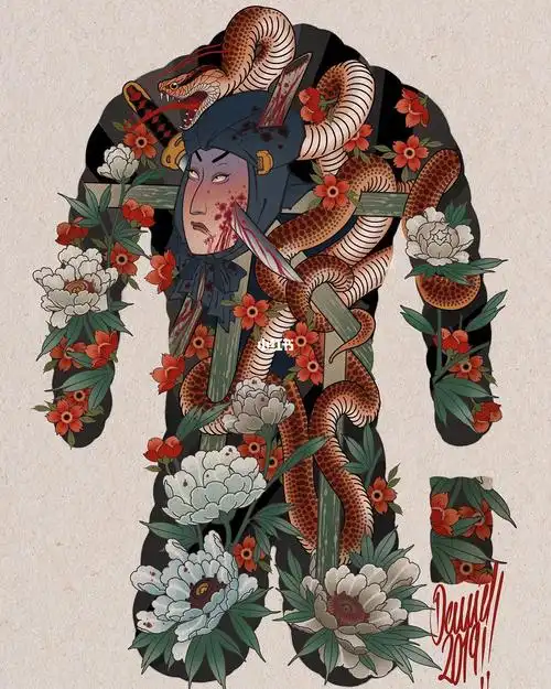 日式满背素材分享