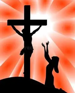 对啊马利亚对耶稣受难的绝望照片