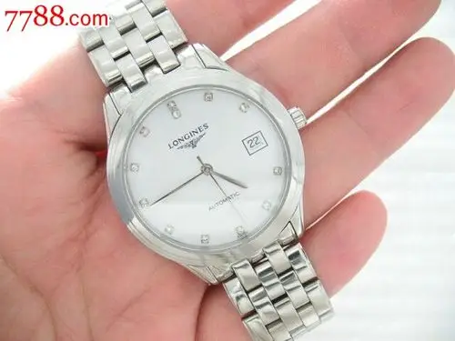 二手新款浪琴军旗系列自动男表(车轮纹28*2a2)l619.