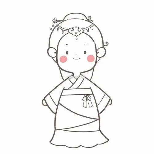 古代人简笔画男女(古风简笔大全!