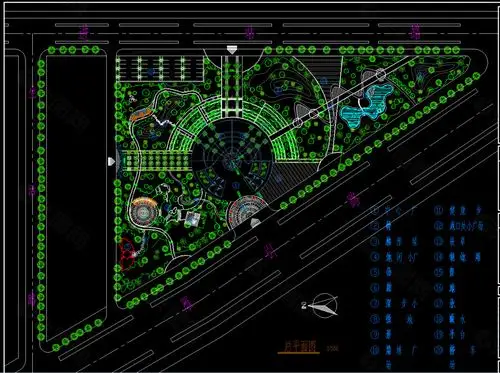 公园广场 某小型休闲公园平面图图片