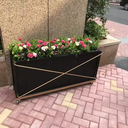 春枝韵户外铁艺花箱室外庭院广场售楼部长方形花池组合隔断花槽种植