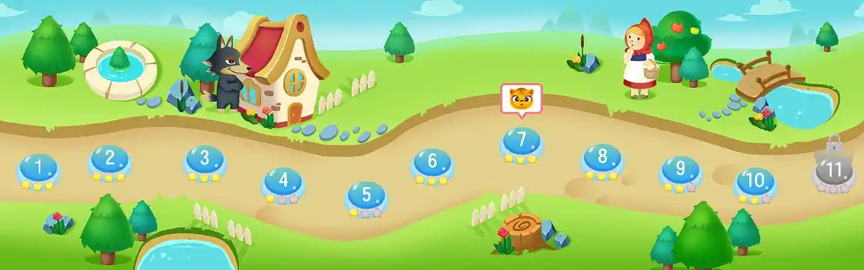 儿童教育类闯关游戏ui