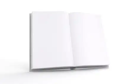 白色立体空白页白色背景上的立体书照片