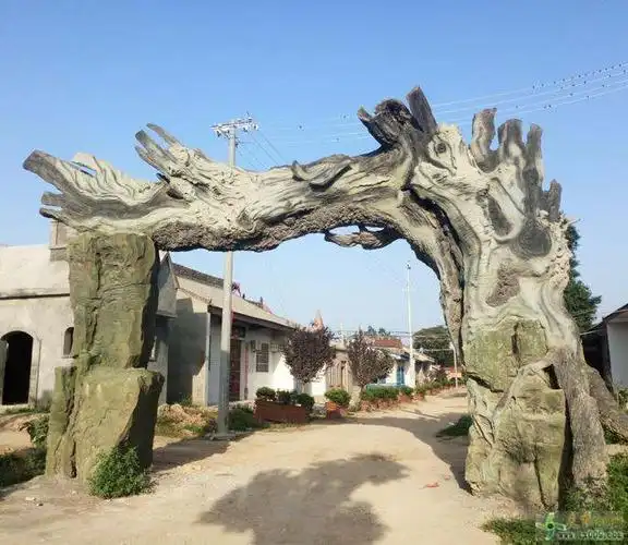 滁州水泥假树大门果园大门施工队