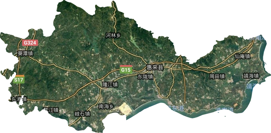 惠来县高清卫星地图