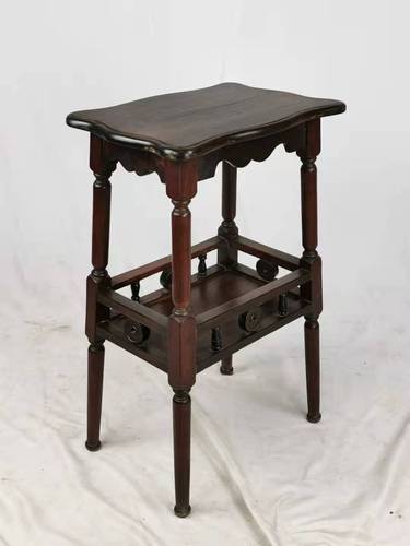 民国海派老家具 老红木交趾黄檀大红酸枝双层茶几