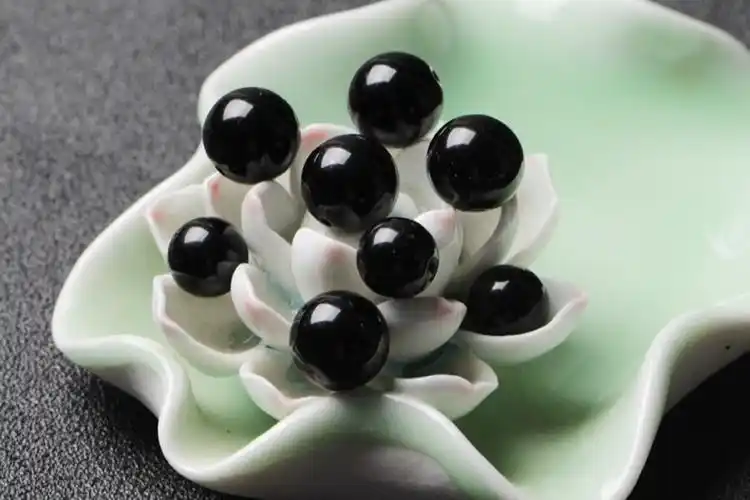 7a黑乌金散珠半成品diy饰品手链配貔貅串珠配件包7a乌金6mm30颗