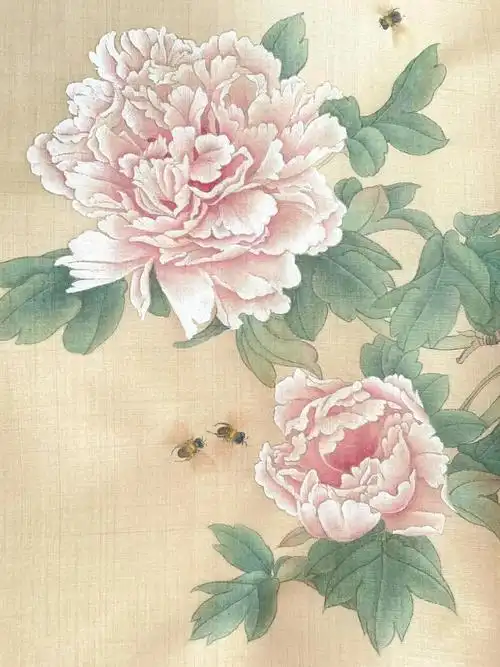 国画工笔练习牡丹