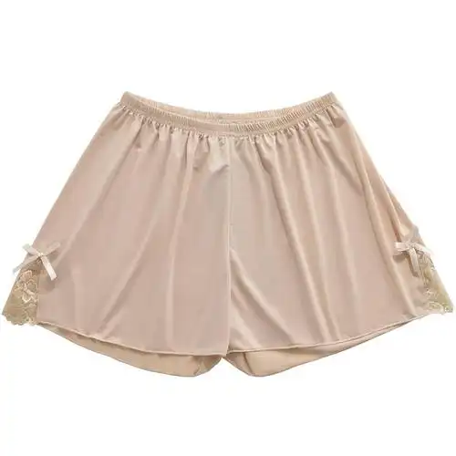 安全裤女夏可外穿防走光不卷边冰丝大码宽松薄款蕾丝保险短打底裤