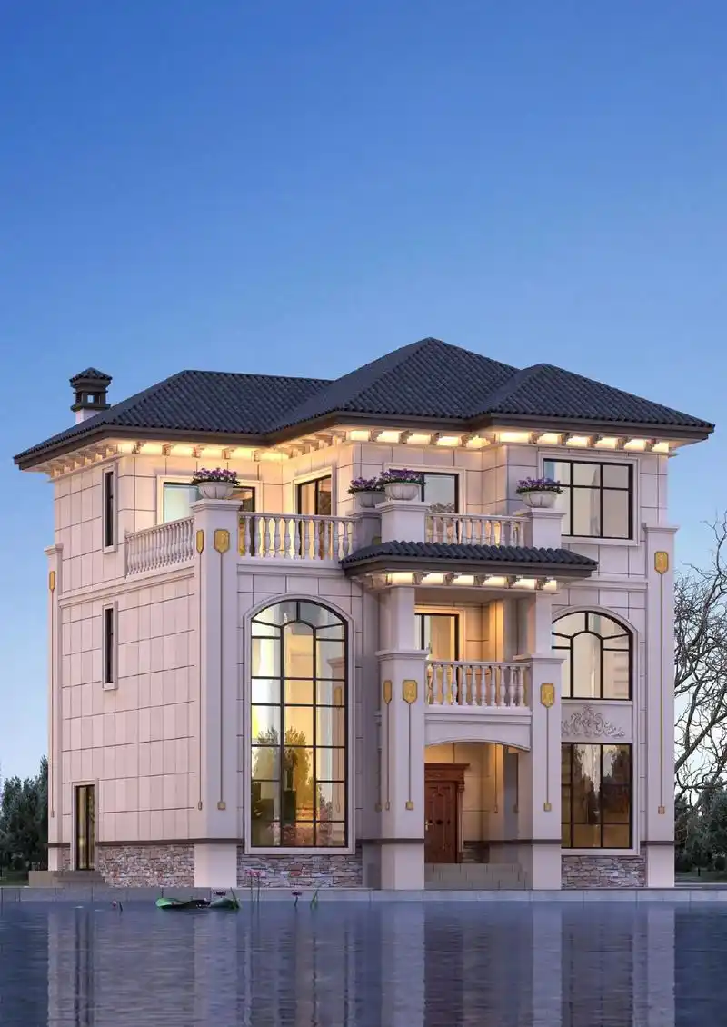 三层别墅设计图纸,016 砖混结构 建筑尺寸: - 抖音