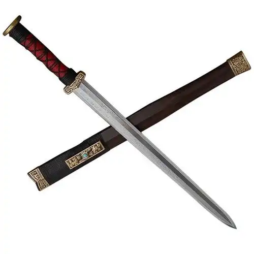 铜装紫檀小汉剑 全手工精品硬剑 嵩山宝剑短剑小剑兵器刀剑未开刃